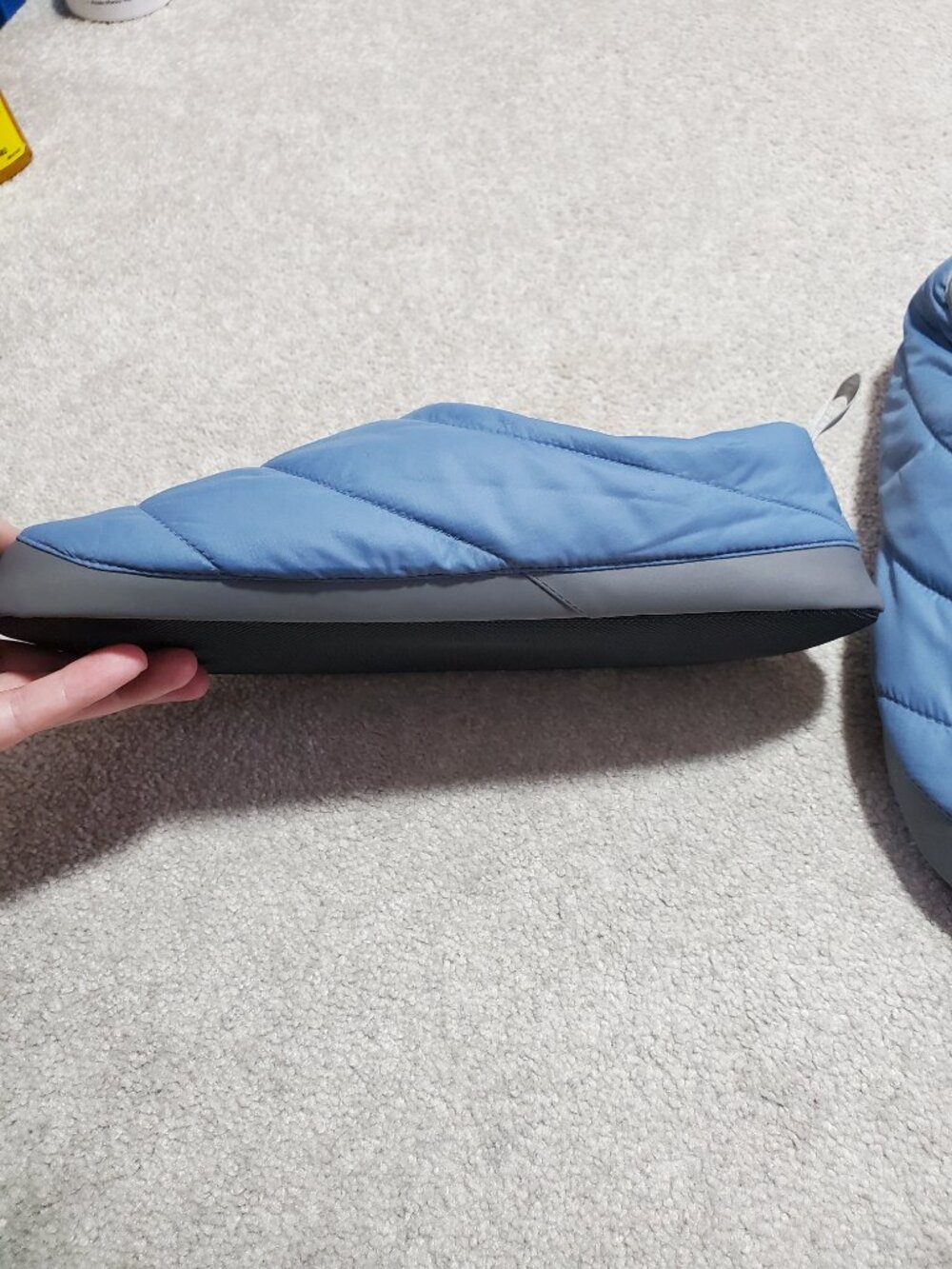 MEC Hut Slippers Pertex Quantum Puffer Nylon Cozy Warm Blue Men's Large, 9-11 - Picture 4 of 11